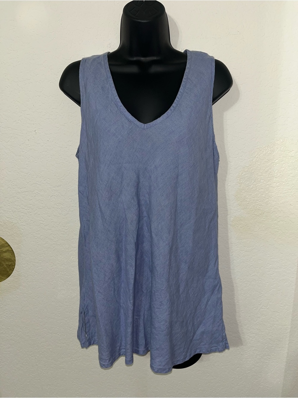 FLAX Chambray Linen Sleevless Tank Top